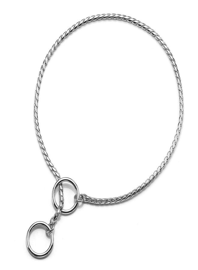 Mogoko Stainless Steel Dog Choke Chain Collar, Puppy Metal Snake Chain Pet Show Slip Collar Choker for Training Walking (Silver;16.0"*3.0mm) - Image 1